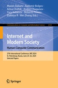 Cover: Internet and Modern Society. Human-Computer Communication - Springer