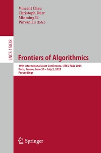 Abbildung von: Frontiers of Algorithmics - Springer