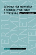 Cover: Jahrbuch der Hessischen Kirchengeschichtlichen Vereinigung - Hessische Kirchengesch. Vereinigung