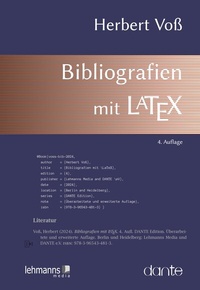 Abbildung von: Bibliografien mit LaTeX - Lehmanns Media