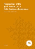 Cover: Proceedings of the 30th Annual UCLA Indo-European Conference - Buske, H