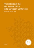 Cover: Proceedings of the 21st Annual UCLA Indo-European Conference - Buske, H