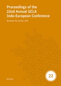 Cover: Proceedings of the 22nd Annual UCLA Indo-European Conference - Buske, H