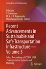 Cover: Recent Advancements in Sustainable and Safe Transportation Infrastructure - Volume 3 - Springer