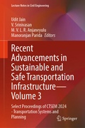 Cover: Recent Advancements in Sustainable and Safe Transportation Infrastructure - Volume 3 - Springer