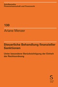 Cover: Steuerliche Behandlung finanzieller Sanktionen - St&auml;mpfli Verlag AG