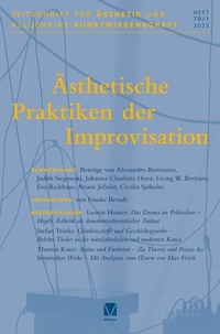 Abbildung von: Ästhetische Praktiken der Improvisation - Meiner