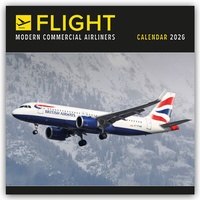 Abbildung von: Flight - Modern Commercial Airliners - Passagierflugzeuge 2026 - Wand-Kalender - Brown Trout-Auslieferer Flechsig