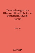 Cover: Entscheidungen des obersten Gerichtshofes in Sozialrechtssachen SSV-NF - Manz