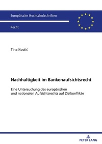 Abbildung von: Nachhaltigkeit im Bankenaufsichtsrecht - Peter Lang Verlag