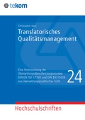 Cover: Translatorisches Qualit&auml;tsmanagement - tcworld
