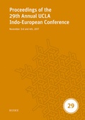 Cover: Proceedings of the 29th Annual UCLA Indo-European Conference - Buske, H