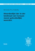 Cover: Woordenlijst der in der landstaal van Curacao meest gebruikelijke woorden - Buske, H