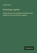 Cover: Physiologie v&eacute;g&eacute;tale - Antigonos Verlag