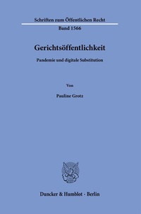 Abbildung von: Gerichtsöffentlichkeit - Duncker & Humblot