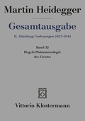 Bild: Hegels Phänomenologie des Geistes - Vittorio Klostermann Verlag