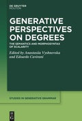 Cover: Generative Perspectives on Degrees - De Gruyter Mouton