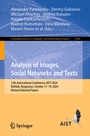 Cover: Analysis of Images, Social Networks and Texts - Springer
