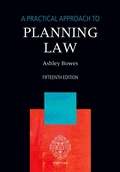 Cover: A Practical Approach to Planning Law - Oxford University Press