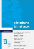 Bild: Historische Mitteilungen 35 (2024) - Franz Steiner Verlag