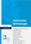 Bild: Historische Mitteilungen 35 (2024) - Franz Steiner Verlag