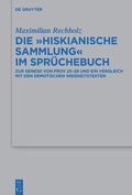 Cover: Die "Hiskianische Sammlung" im Spr&uuml;chebuch - De Gruyter