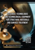 Cover: Research, Technologies and Technological Equipment for Structural Materials and Surface Treatment - Trans Tech Publications Ltd