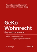 Cover: GeKo Wohnrecht Gesamtkommentar Band 1 Mietrechtsgesetz - Manz