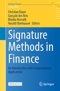 Cover: Signature Methods in Finance - Springer