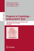 Cover: Progress in Cryptology - AFRICACRYPT 2025 - Springer