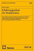 Abbildung von: Erfahrungssätze im Strafprozess - Nomos
