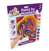 Enlarge image Cover: Paint By Numbers Rainbow Zebra - Bookoli Limited