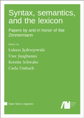 Cover: Syntax, semantics, and the lexicon - Language Science Press