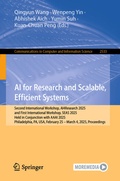 Cover: AI for Research and Scalable, Efficient Systems - Springer
