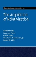 Cover: The Acquisition of Relativization - Cambridge University Press