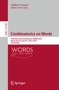 Enlarge image Cover: Combinatorics on Words - Springer