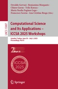 Bild: Computational Science and Its Applications - ICCSA 2025 Workshops - Springer