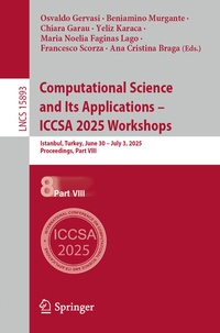 Abbildung von: Computational Science and Its Applications - ICCSA 2025 Workshops - Springer