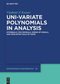 Enlarge image Cover: Uni-variate Polynomials in Analysis - De Gruyter