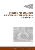 Cover: I Collegi per stranieri a/e Roma nell'et&agrave; moderna - Edizioni Sette Citt&agrave;