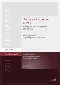 Abbildung von: Syntax aus Saarbrücker Sicht 6 - Franz Steiner Verlag
