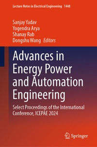 Enlarge image Cover: Advances in Energy Power and Automation Engineering - Springer Nature Switzerland AG