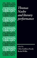 Cover: Thomas Nashe and Literary Performance - Manchester University Press