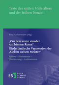Cover: "Van den seven vroeden van binnen Rome" - - Niederl&auml;ndische Versversion der "Sieben weisen Meister" - Erich Schmidt Verlag