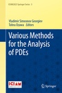 Cover: Various Methods for the Analysis of PDEs - Springer