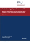 Cover: Texte zur Wirtschaftsp&auml;dagogik und Personalentwicklung / Blended Learning: "Why don't we have both?" - epubli