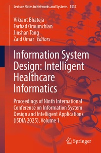 Enlarge image Cover: Information System Design: Intelligent Healthcare Informatics - Springer