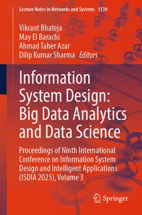 Enlarge image Cover: Information System Design: Big Data Analytics and Data Science - Springer