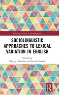 Cover: Sociolinguistic Approaches to Lexical Variation in English - Routledge