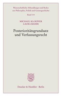 Abbildung von: Posterioritätsgrundsatz und Verfassungsrecht - Duncker & Humblot